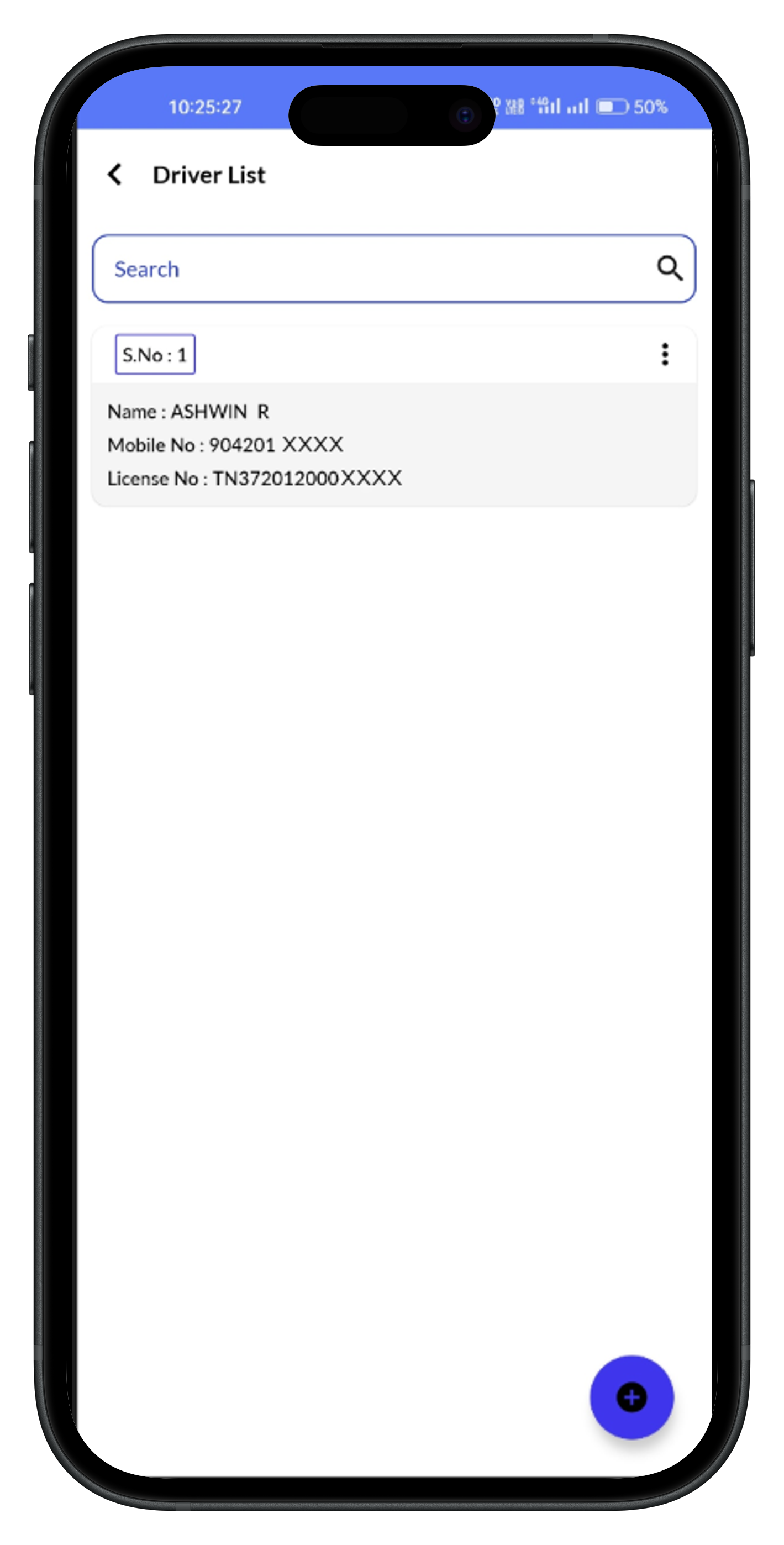 Add Driver Page